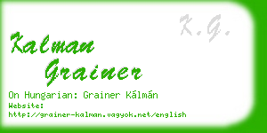 kalman grainer business card