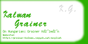 kalman grainer business card